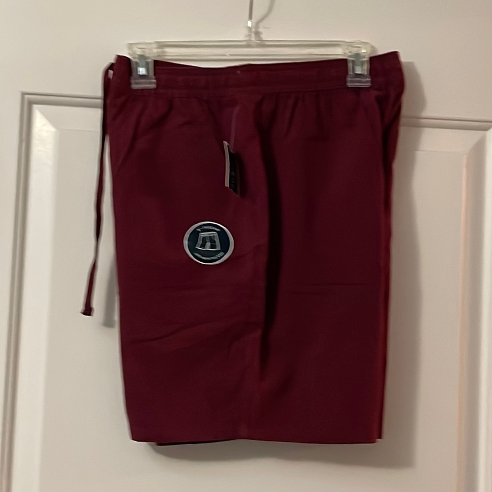 KAREN SCOTT Malbec/Brick Red Shorts 100% Cotton Loose Fit 8” inseam Sz S NWT!